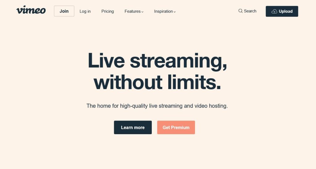 Vimeo Live streaming without limits