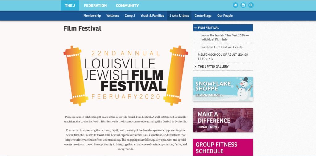 Louisville Film Festivals - Louisville Jewish Film Festival