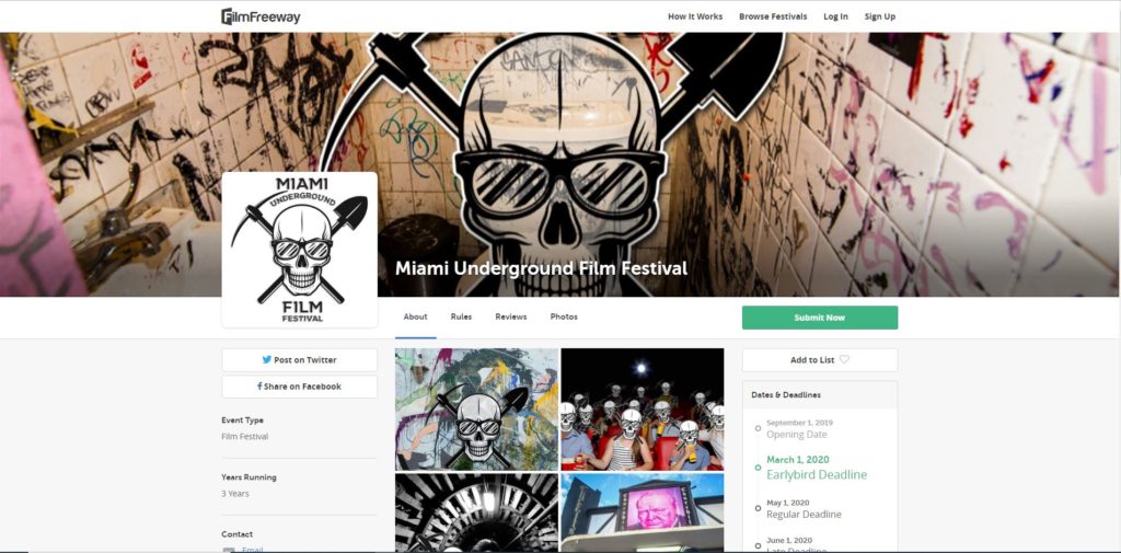 Miami Film Festivals - Miami Underground Film Festival
