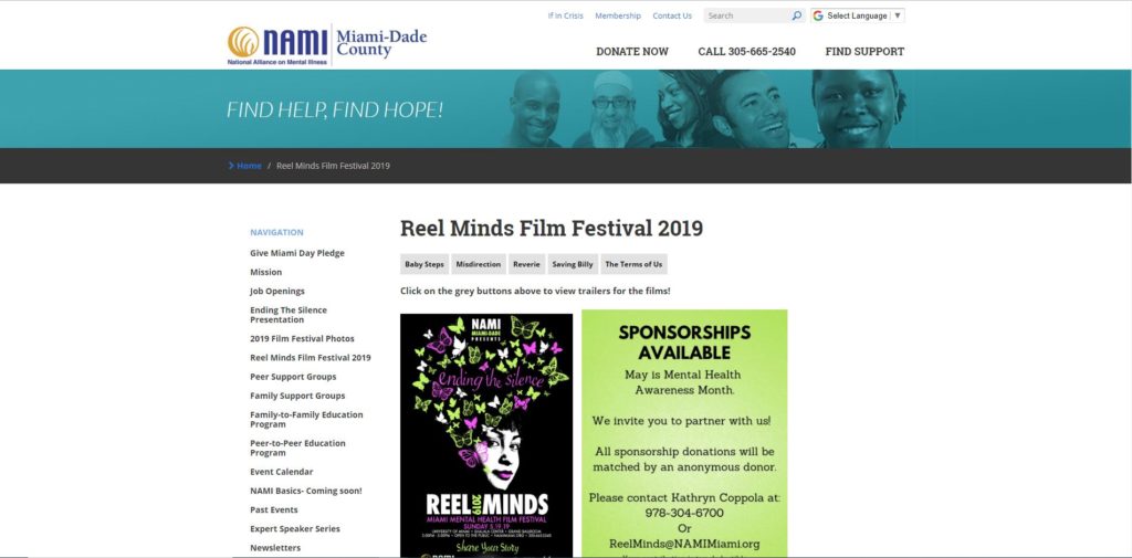 Miami Film Festivals - Reel Minds Miami Mental Health Film Festival