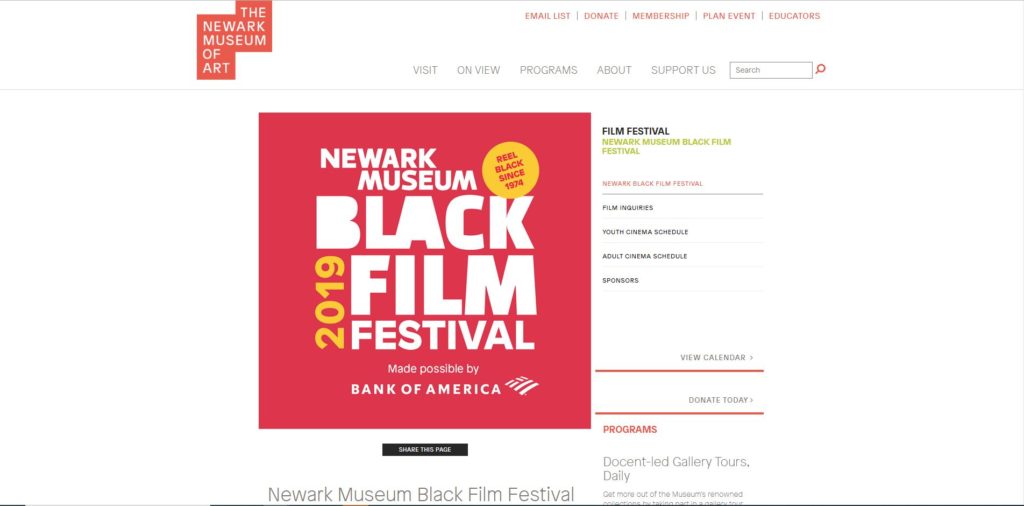 Newark Film Festivals - The Newark Museum Black Film Festival