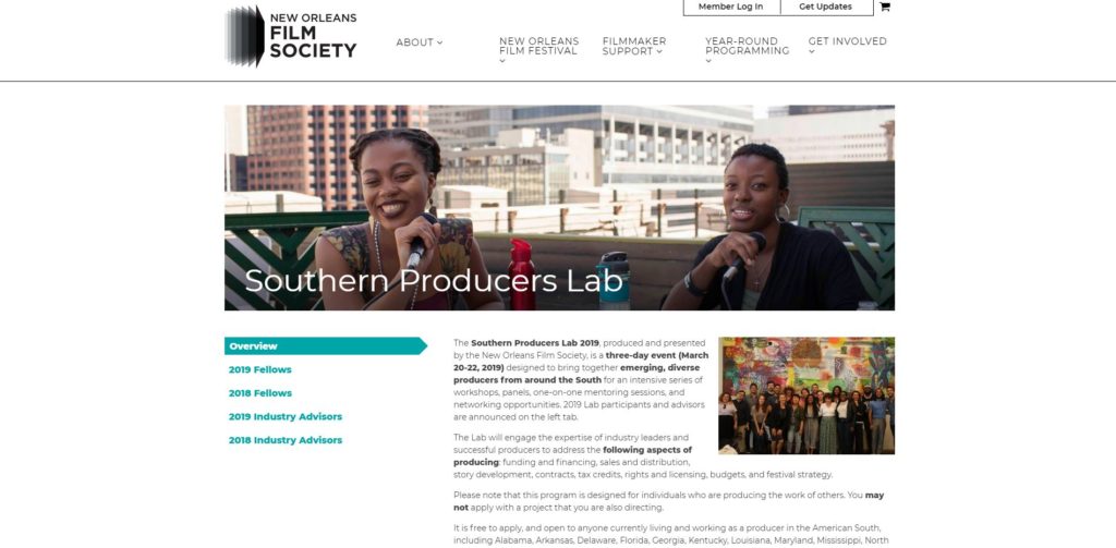 New Orleans Film Unions and Guilds - New Orleans Film Society Southern Producers Lab