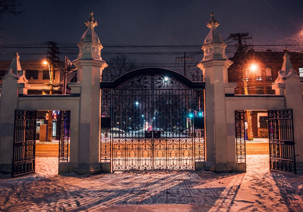 gated entry to location