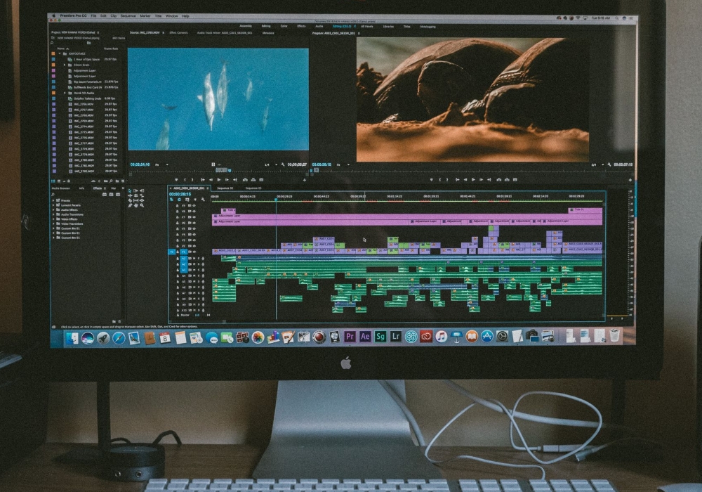 editing video on computer