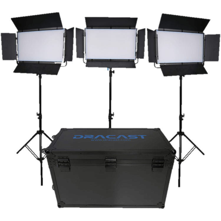 Dracast LED2000 Kala LED 3-Light Kit-Transparent