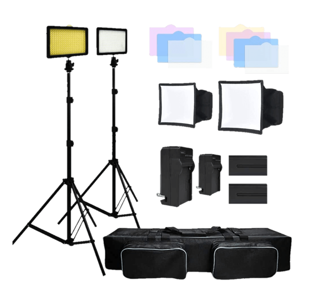 Julius Studio 216-Barndoor Continuous-LED Lighting Kit- Transparent