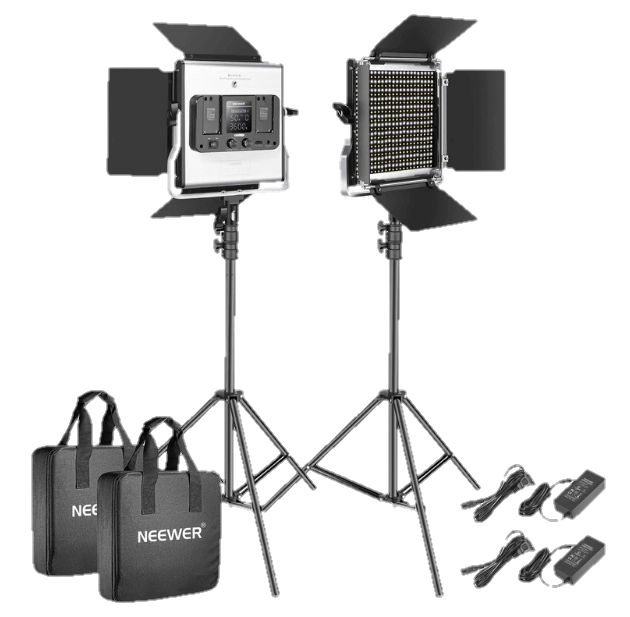 Neewer 2 Pack 528 LED Video Light Kit- Transparent