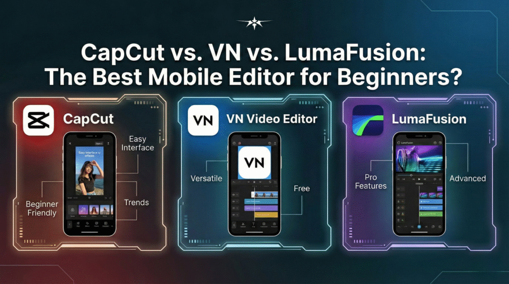 CapCut vs VN vs LumaFusion